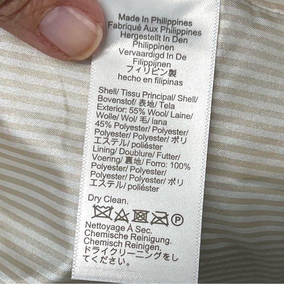 J. Crew Green Herringbone Wool Blend Holland Single Button Blazer Women’s 12 - Picture 10 of 12